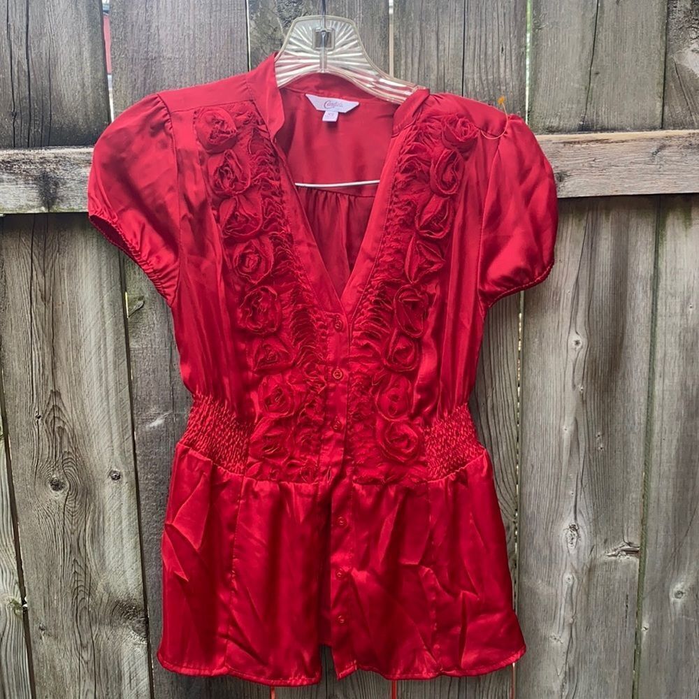 Candie’s floral button Down shirt sz. XS